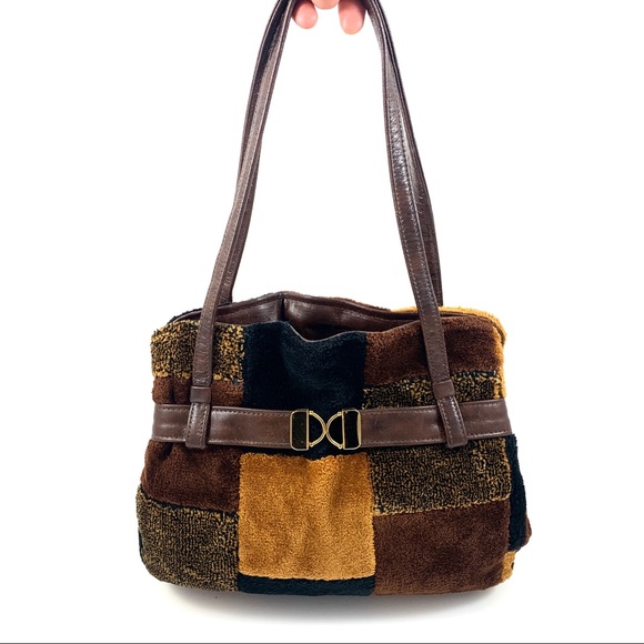 ❌SOLD❌ 1960s carpet patchwork purse by CARA USA - Picture 2 of 8